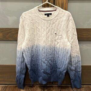 Tommy Hilfiger Blue and White Sweater